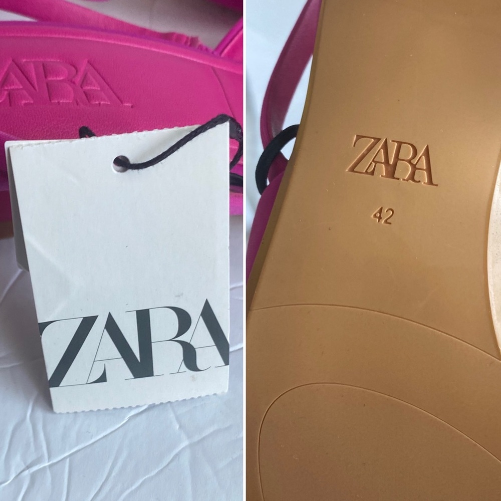 Zara Pink Slingback Heels with Embellishment - Picture 10 of 10
